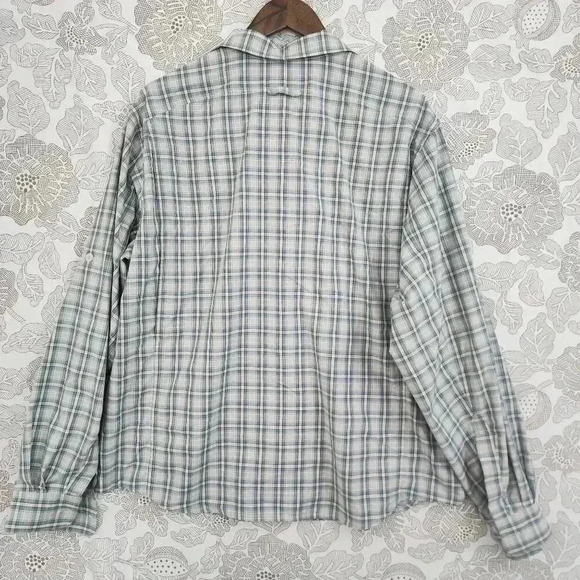 Eddie Bauer Mens Large Plaid Long Sleeve Button-Down Shirt Oudoor - Picture 2 of 8